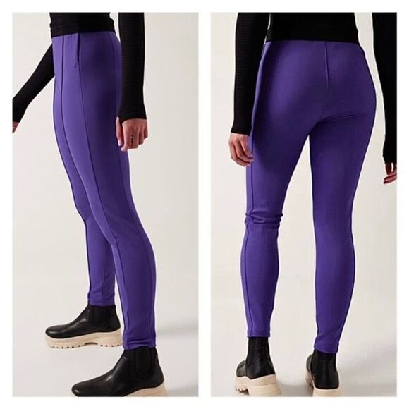 NWT Athleta Glacier Snow Skinny Pants size 6 Purple Ski Outdoors Winter - Picture 1 of 10